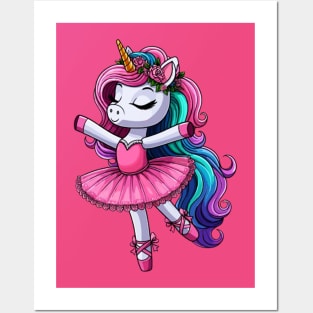 Ballet Unicorn Ballerina Posters and Art